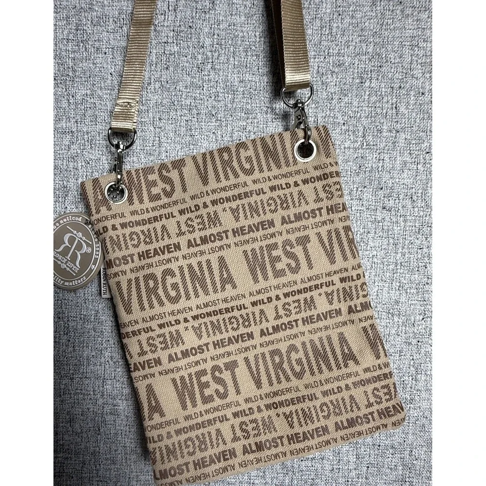 West Virginia Small Cross Body Fabric‎ Bag Purse Robin Ruth 5x7
